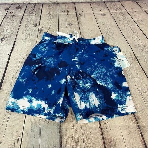 Tommy Bahama Blue Tie-Dye Swim Trunks - Picture 1 of 5